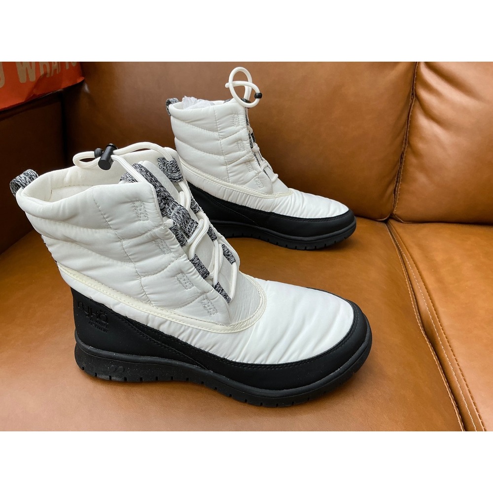 Ryka Solace Winter Boots Womens 6W White Water Repellent Quilted